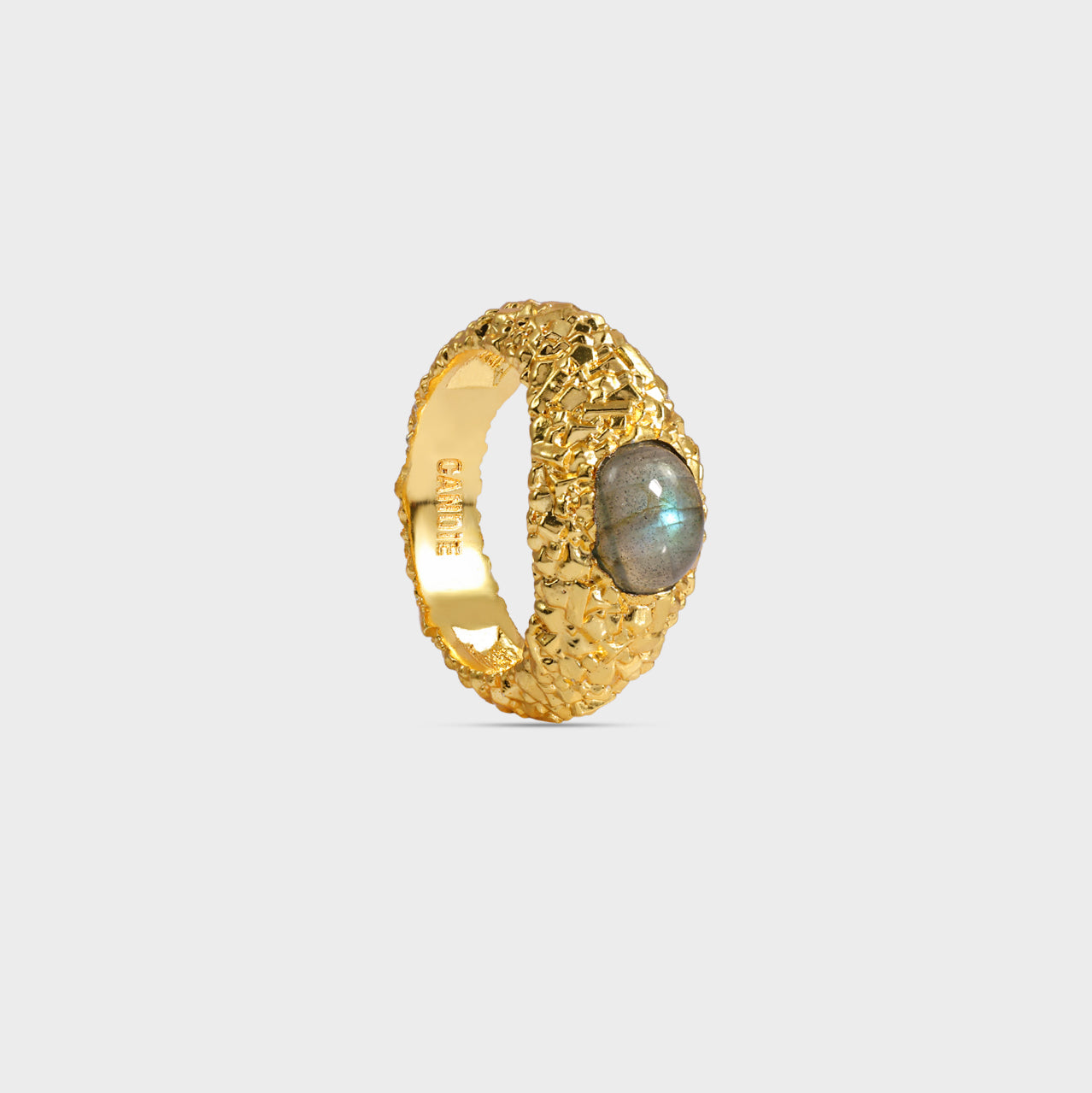 Textured Stone Ring