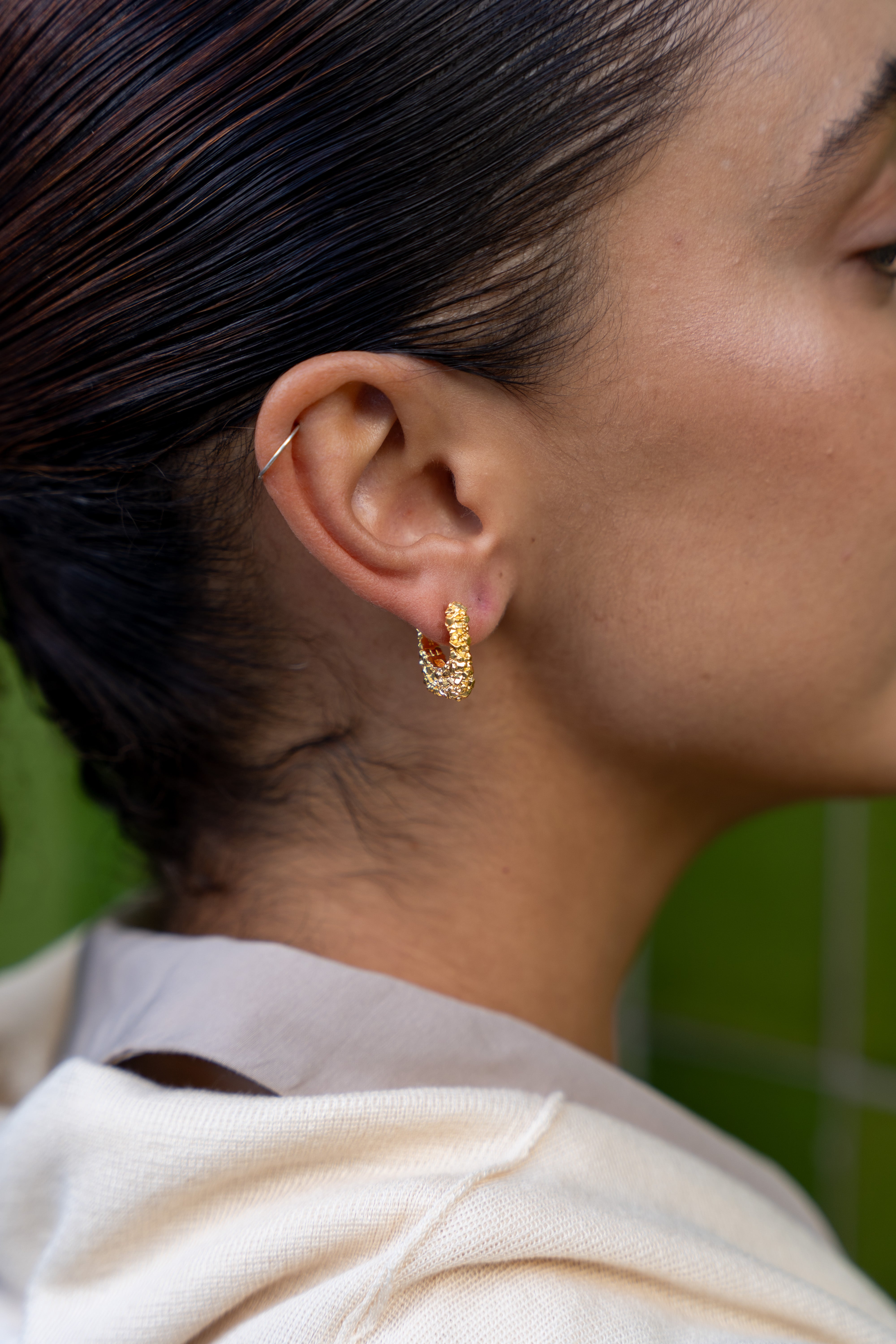 Textured Single Earring