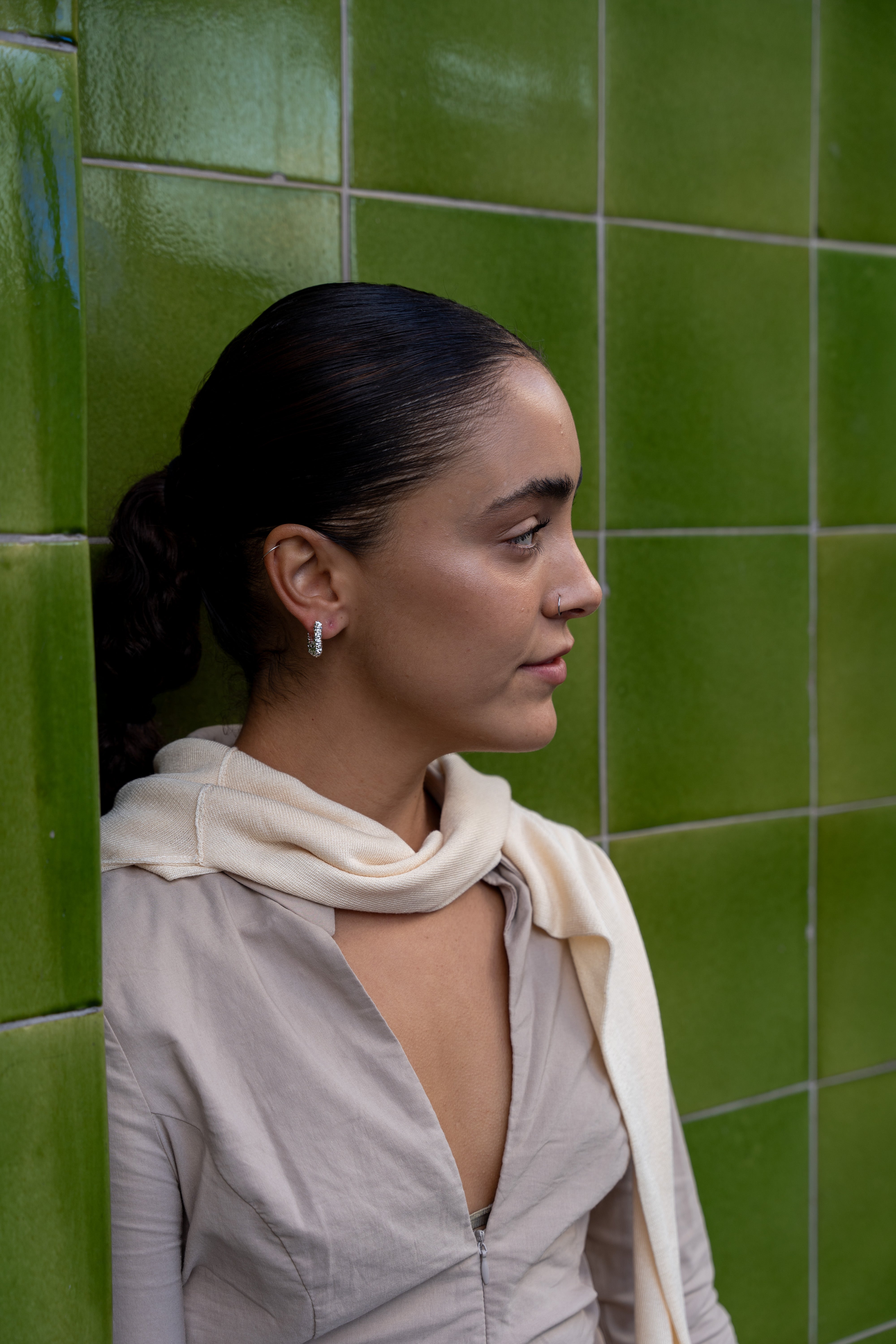 Textured Single Earring